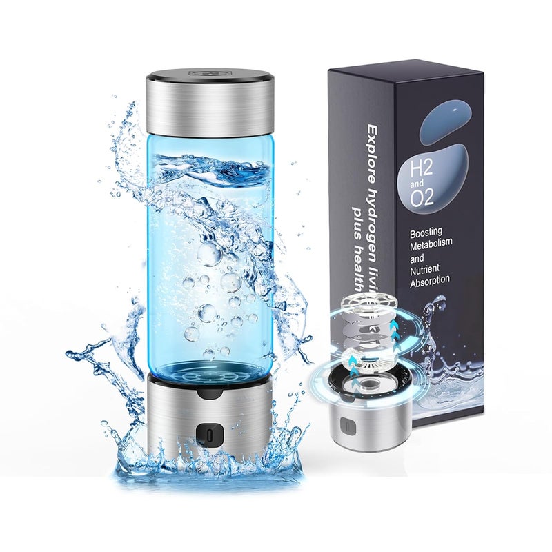 IJEUH Hydrogen Water Generator Bottle 460ml Rechargeable SPE/PEM Ionizer for Seniors & Family Health, Antioxidant Hydrogen Water in 3 Mins, Portable Wellness Bottle for Daily Home Use - Image 1
